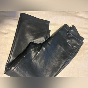 Wilfred Black Faux Leather High-Rise Pants